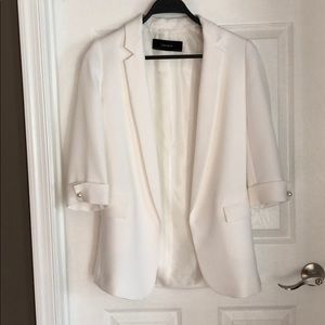 Zara Long Blazer in White